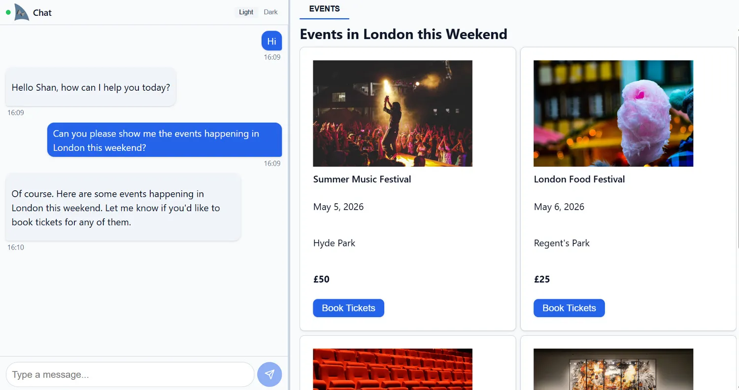 Events booking